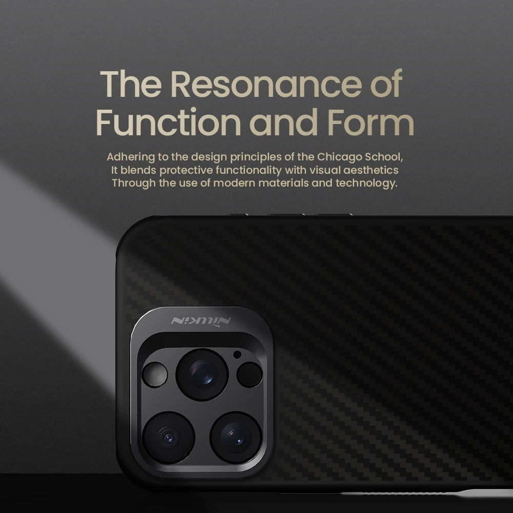 Premium iPhone Case — 600D Kevlar Magnetic Carbon Fiber Cover with Shockproof Full-Coverage PC+TPU Design & MagSafe Wireless Charging Support