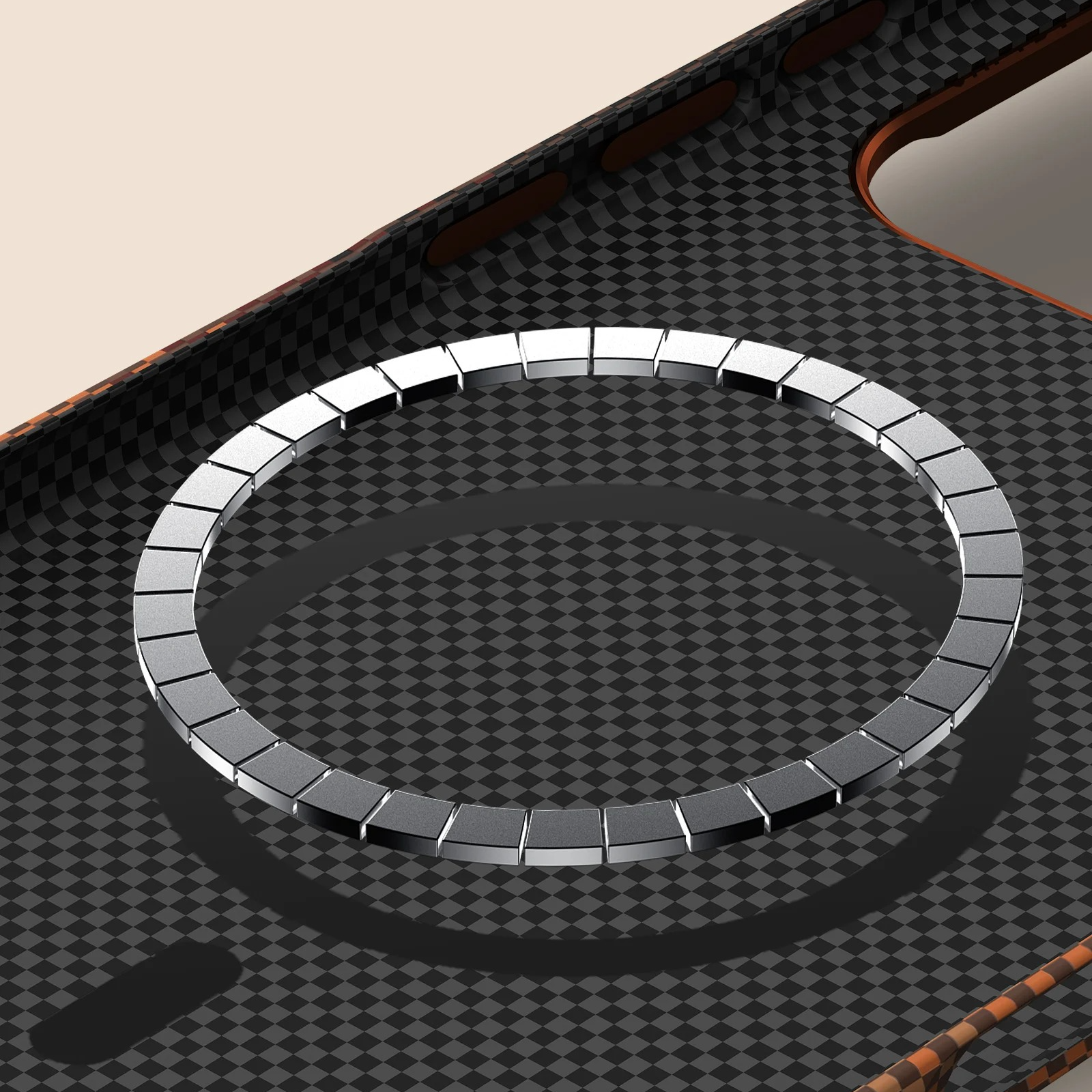 Premium iPhone Case — Carbon Fiber Pattern MagSafe Cover with Kevlar-Style Shockproof PC Hard Protection & Magnetic Alignment Design
