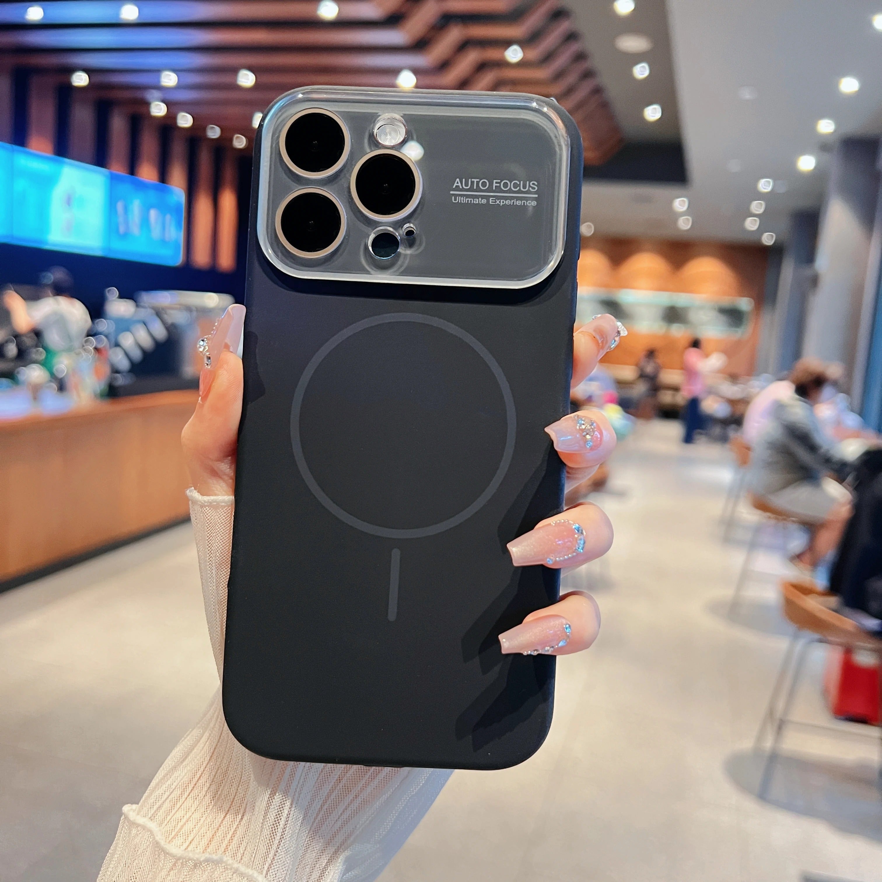 Premium iPhone Case — Liquid Silicone MagSafe Cover with Acrylic Lens Protection, Shockproof Soft-Touch Design & Half-Wrapped Finish