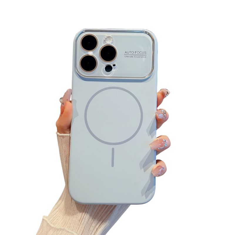 Premium iPhone Case — Liquid Silicone MagSafe Cover with Acrylic Lens Protection, Shockproof Soft-Touch Design & Half-Wrapped Finish