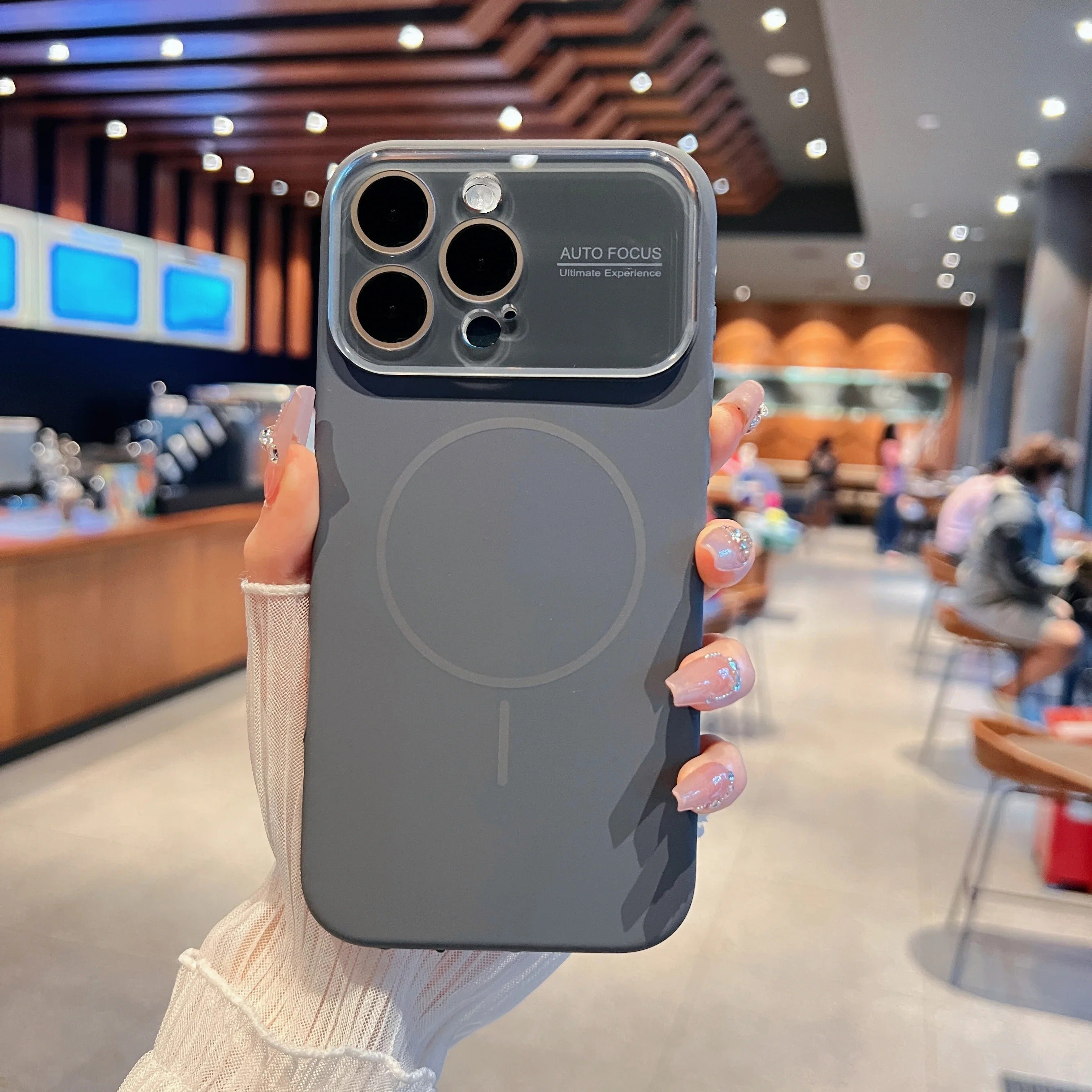 Premium iPhone Case — Liquid Silicone MagSafe Cover with Acrylic Lens Protection, Shockproof Soft-Touch Design & Half-Wrapped Finish