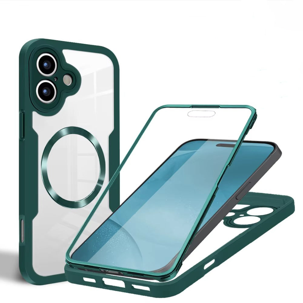 Premium iPhone Case — MagSafe Transparent Full-Body Cover with 360° Protection, Anti-Fingerprint Anti-Scratch Design and Non-Slip Silicone + PC Build