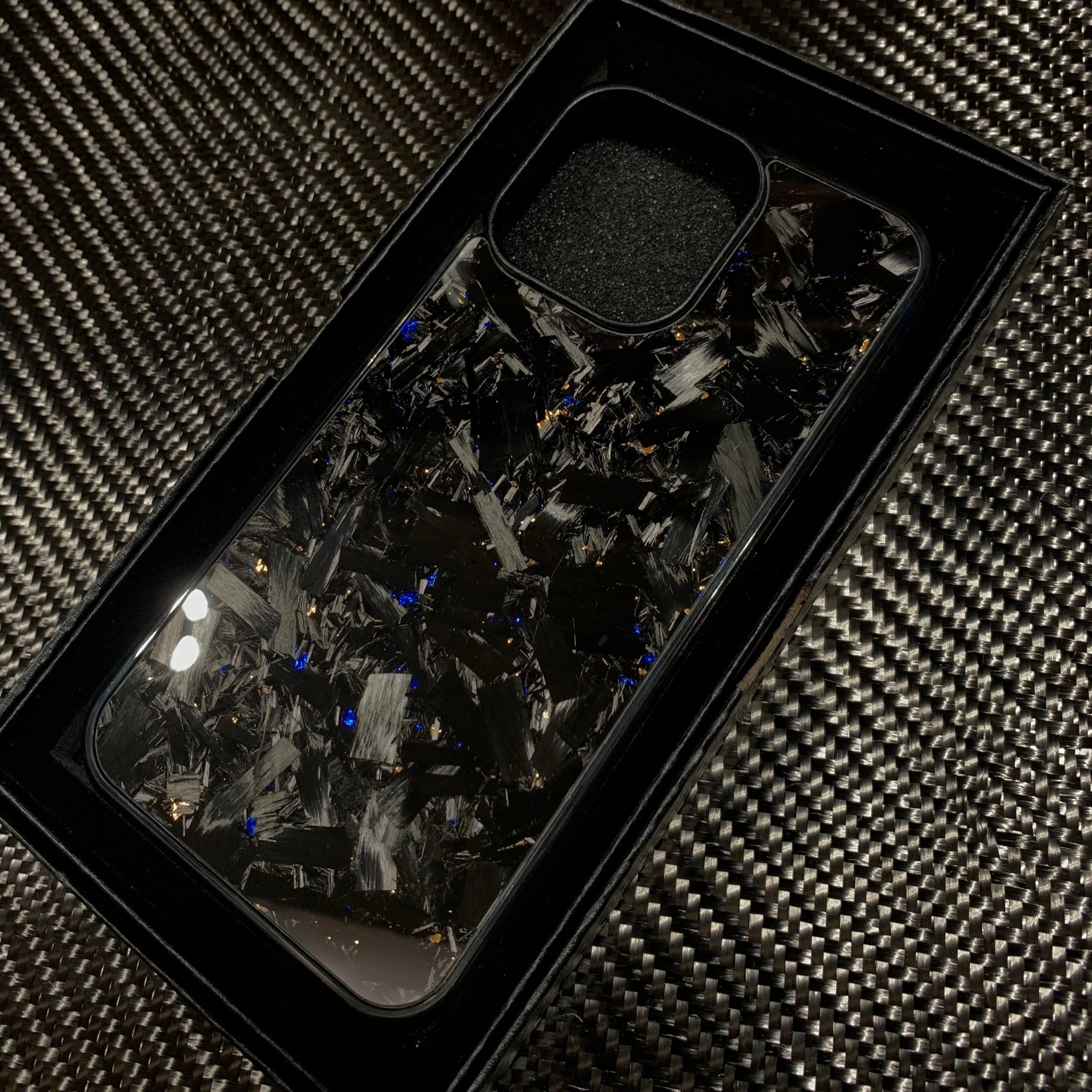 Premium iPhone Case — Real Forged Carbon Fiber MagSafe Cover with Glossy Anti-Fingerprint Finish, Shockproof Lightweight Protective Design