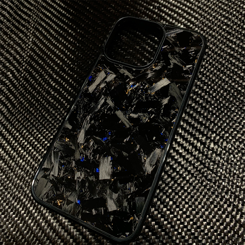 Premium iPhone Case — Real Glossy Forged Carbon Fiber Full-Coverage Magnetic Cover with MagSafe Support & Textured TPU Hybrid Design