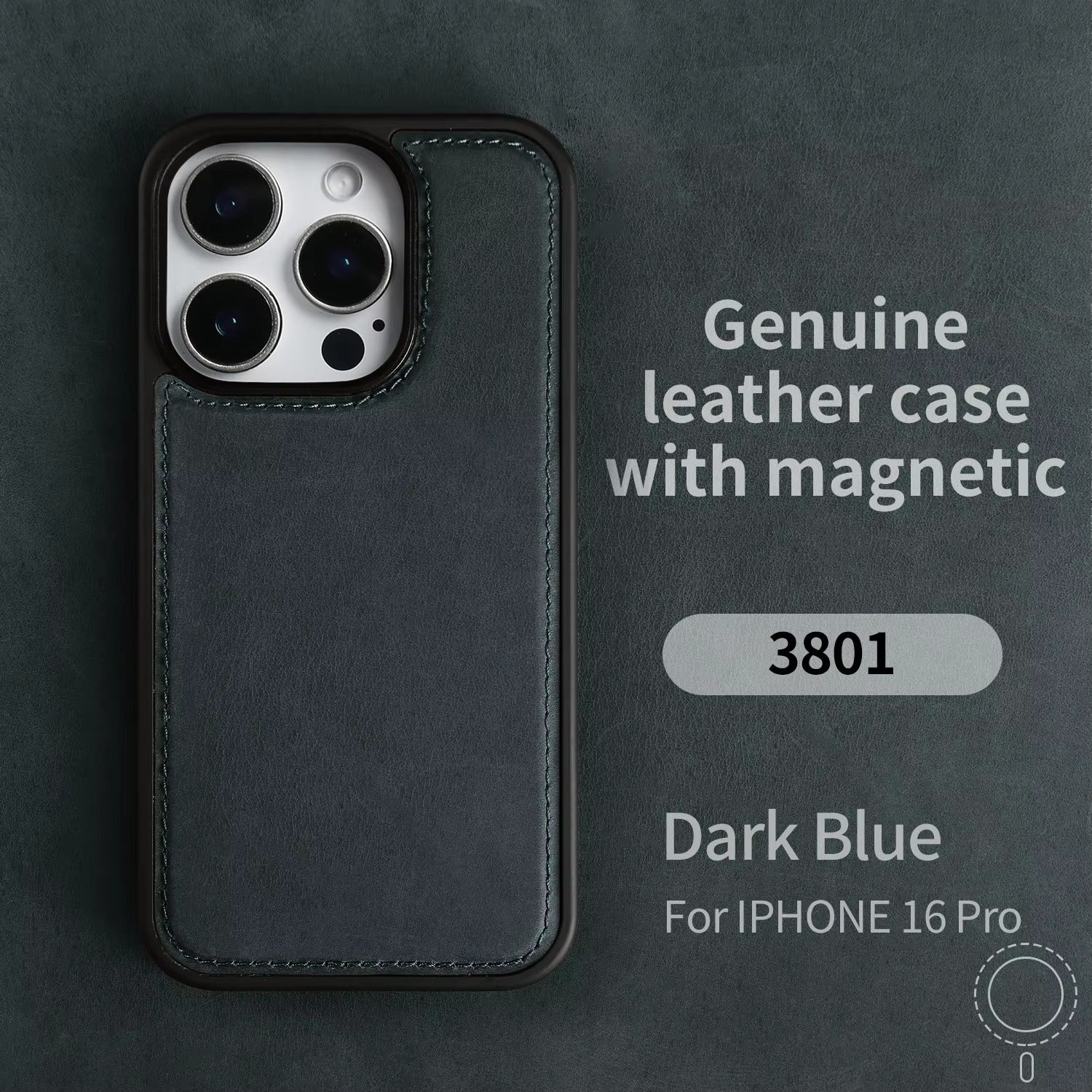 Premium iPhone Case — Vintage Crazy Horse Genuine Leather Magnetic Cover with Full-Coverage Shockproof Protection, Anti-Scratch Non-Slip Retro Design