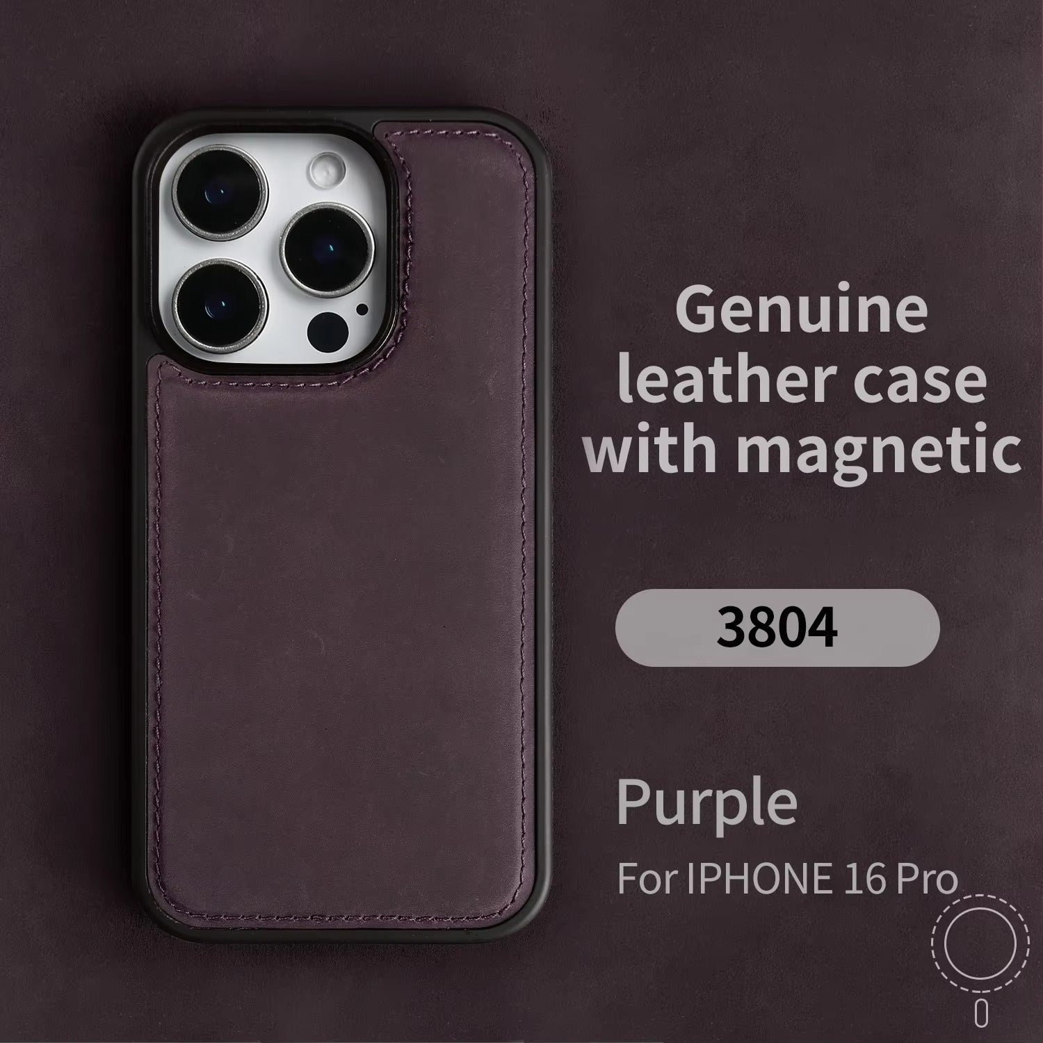 Premium iPhone Case — Vintage Crazy Horse Genuine Leather Magnetic Cover with Full-Coverage Shockproof Protection, Anti-Scratch Non-Slip Retro Design