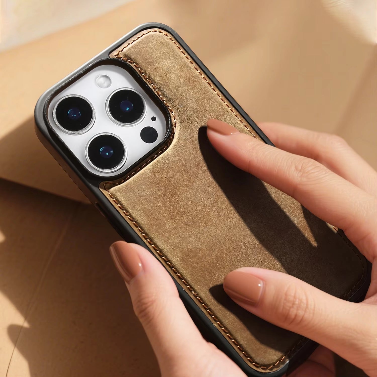 Premium iPhone Case — Vintage Crazy Horse Genuine Leather Magnetic Cover with Full-Coverage Shockproof Protection, Anti-Scratch Non-Slip Retro Design