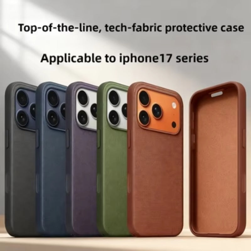 Premium iPhone Case — Woven MagSafe Strong Magnetic Cover with Wireless Charging, Anti-Fingerprint Non-Slip Waterproof Fabric Design