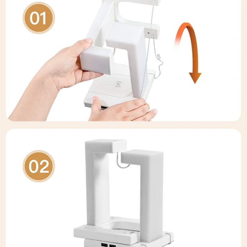 Premium iPhone Floating Desk Lamp with Wireless Charging, 10W Fast-Charge Bedside Light Featuring Air Charge Design, Phone Holder & USB Output