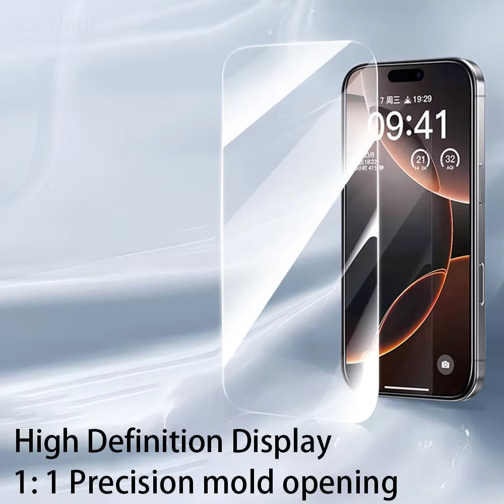 Premium iPhone Full Cover Tempered Glass Screen Protector – Clear HD Front Protection, Anti-Fingerprint, Anti-Scratch & Shatter-Resistant Protective Glass