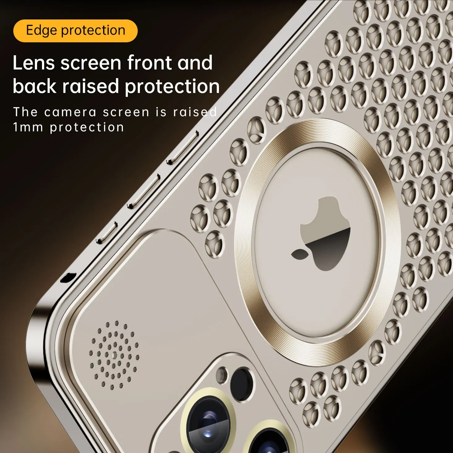 Premium iPhone Heat Dissipation Metal Case — Magnetic Aluminum Cover with MagSafe Compatibility, Dual Layer Shockproof Design, Slim Scratch-Resistant Protective Finish