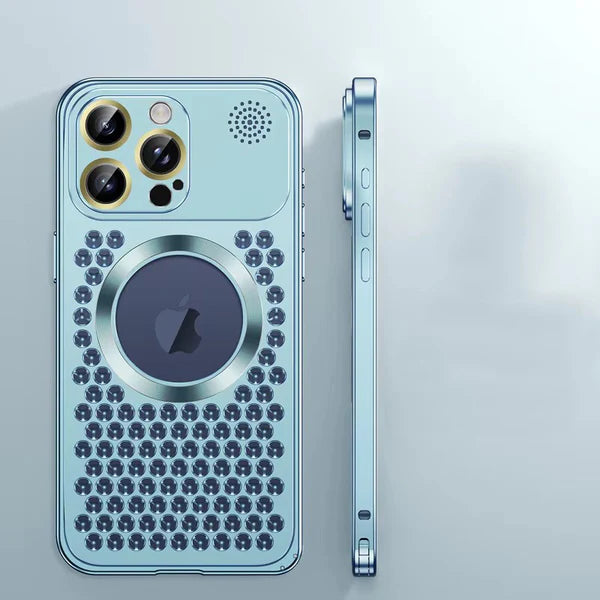 Premium iPhone Heat Dissipation Metal Case — Magnetic Aluminum Cover with MagSafe Compatibility, Dual Layer Shockproof Design, Slim Scratch-Resistant Protective Finish