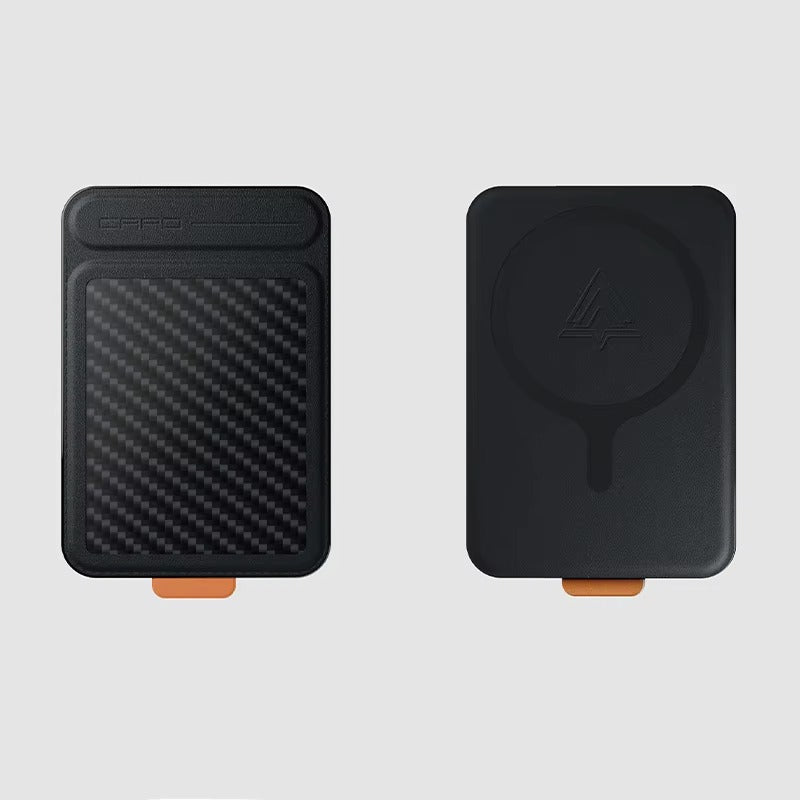 Premium iPhone MagSafe Card Holder with Stand, Genuine Carbon Fiber Business Wallet with RFID Protection & Secure Credit Card Storage