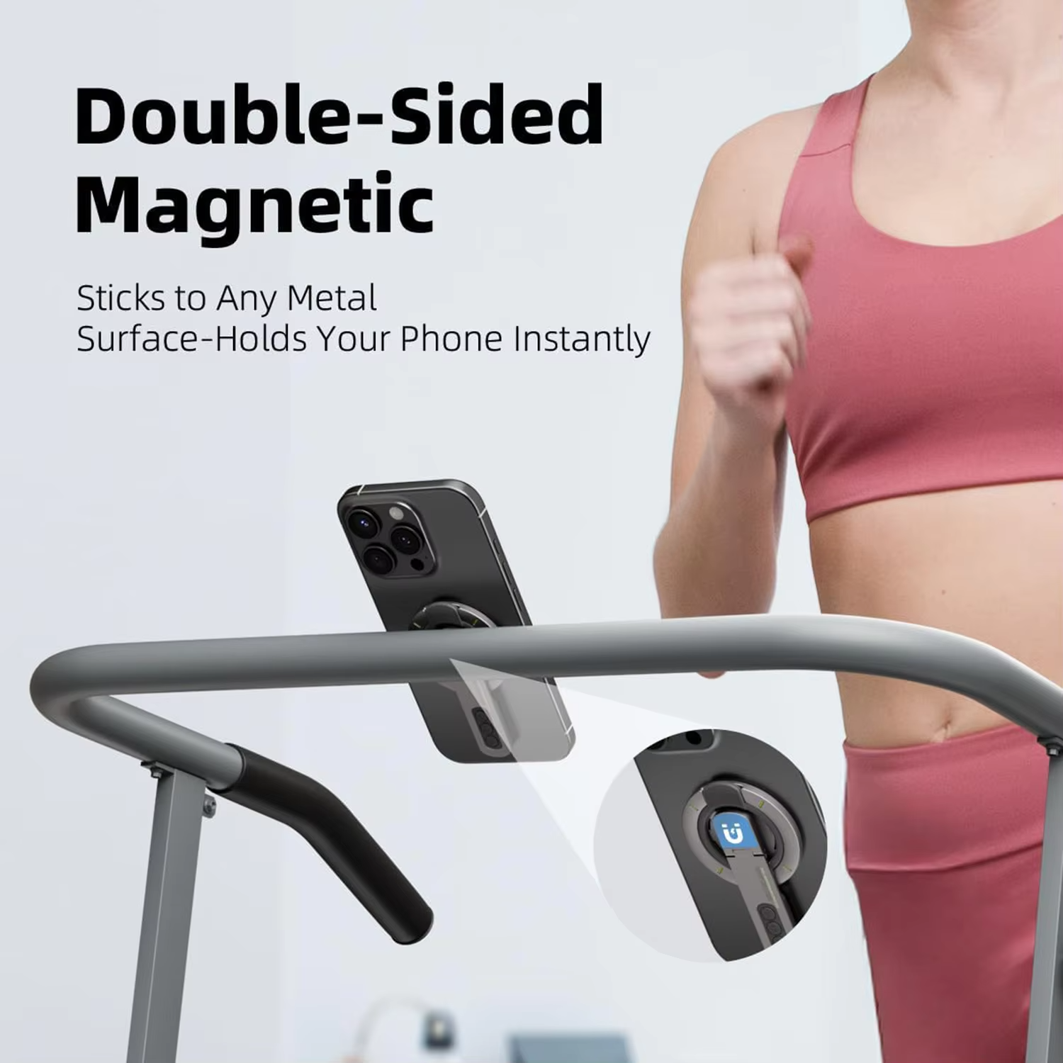 Premium iPhone MagSafe Phone Grip Stand, 3-in-1 Magnetic Finger Ring Holder with Double-Sided Aluminum Design for Secure Grip & Hands-Free Viewing