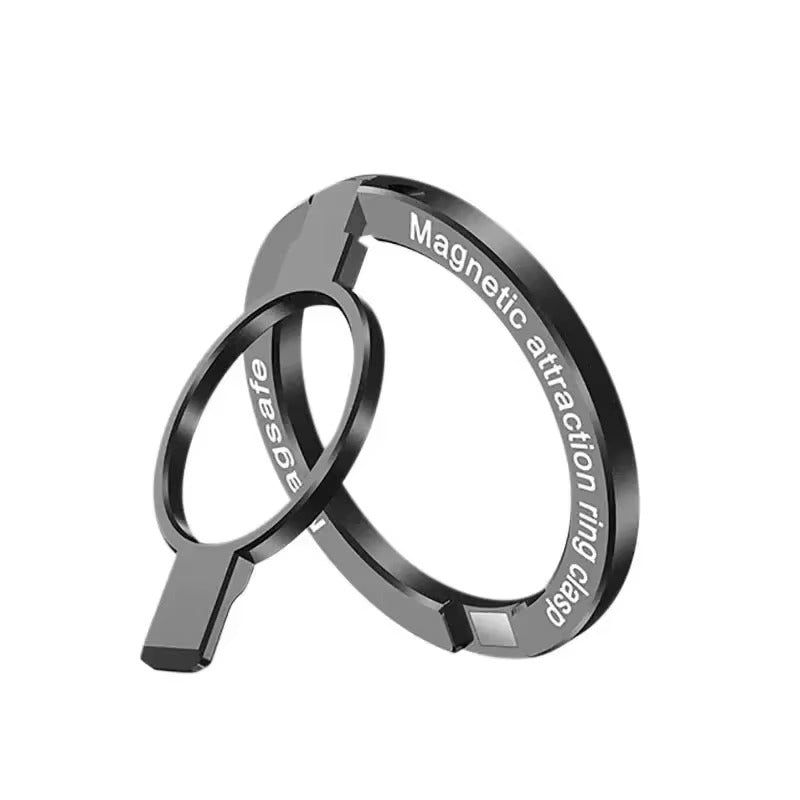 Premium iPhone Magnetic Ring Holder Grip, MagSafe-Compatible Phone Stand with Removable Kickstand for Secure One-Hand Use