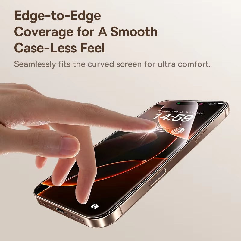 Premium iPhone Privacy Tempered Glass Screen Protector, HD Full-Cover Anti-Spy Shield with AR Clarity, Anti-Fingerprint & Scratch Resistance