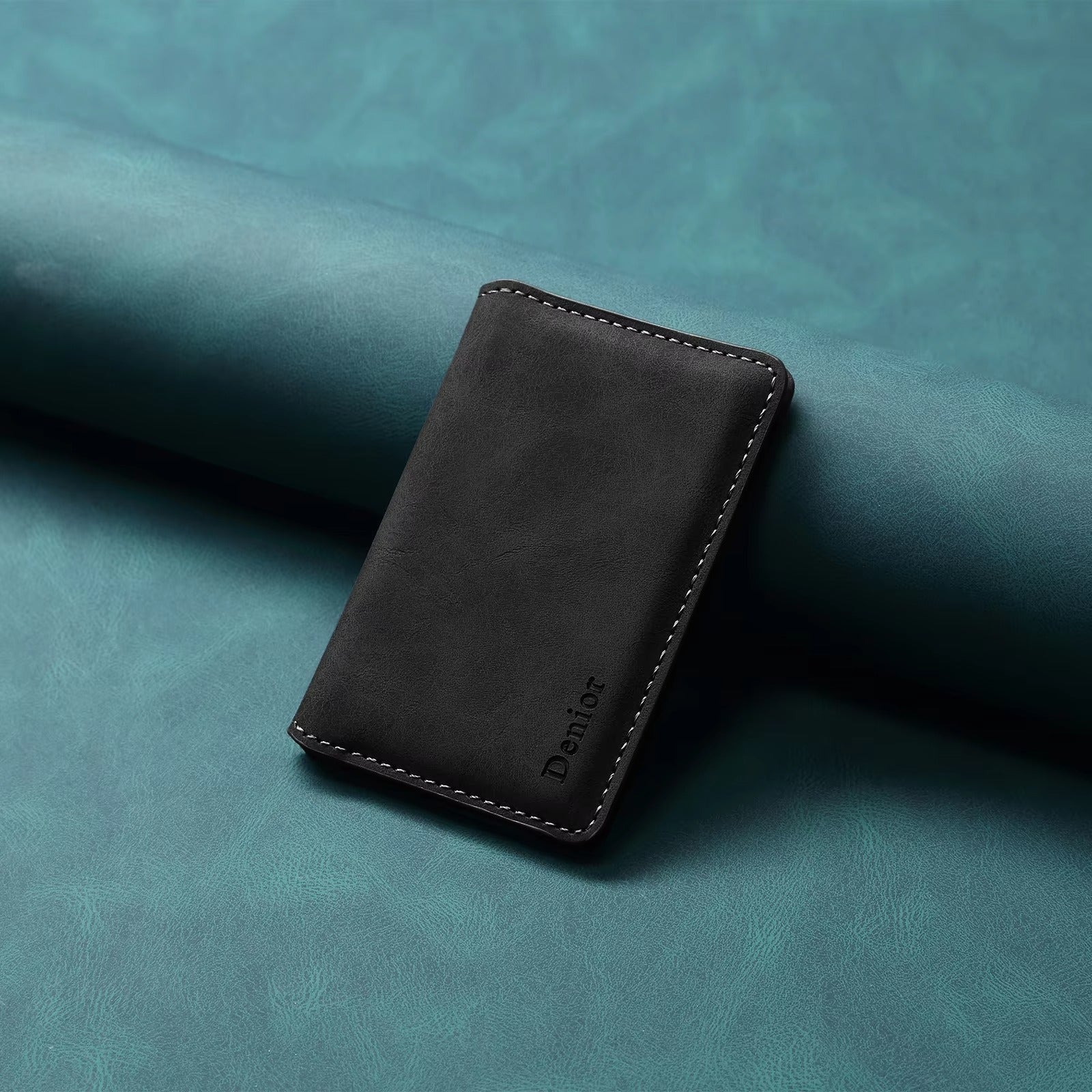 Refined iPhone Magnetic PU Leather Card Case, Slim Wallet Cover with Secure Holder, Anti-Fingerprint Non-Slip MagSafe-Compatible Design