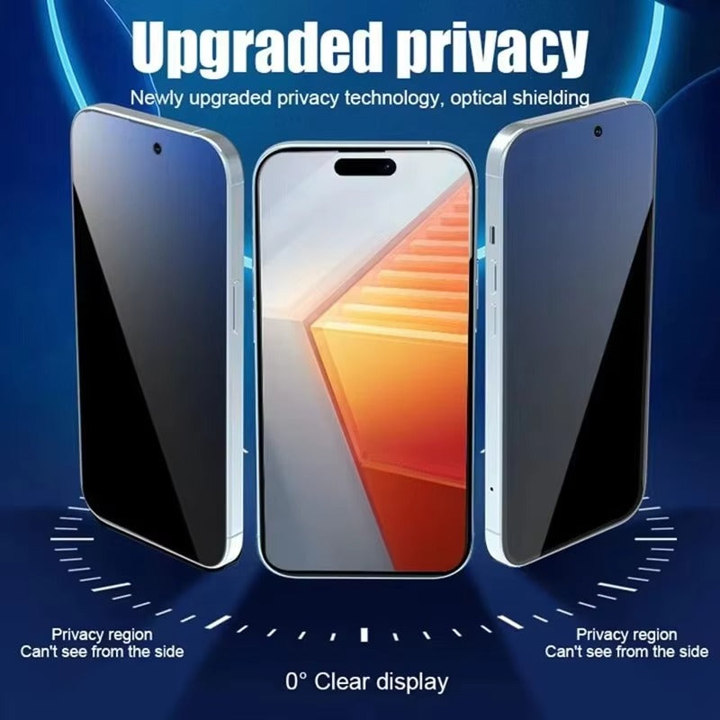 Refined iPhone Oleophobic Privacy Screen Protector – Anti-Spy Tempered Glass with Smudge-Resistant Finish, Clear Viewing Angle Control & Scratch Protection