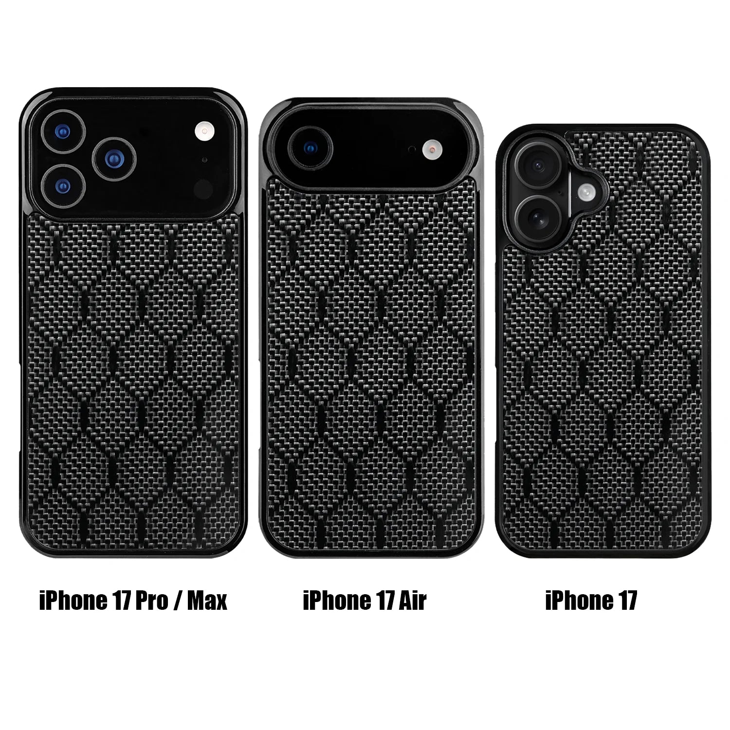Rugged Magnetic Shockproof iPhone Case — Square Honeycomb Carbon Fiber Texture, Full Coverage Anti-Fingerprint Dustproof Matte Protective Cover