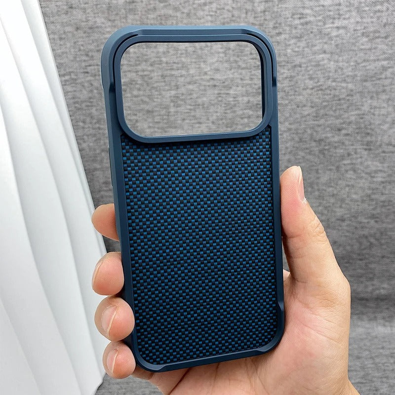 Premium iPhone Case — Magnetic Shockproof Clear PC Cover with Aluminum Alloy Rimless Frame, 360° Stand and Camera-Screen Protection