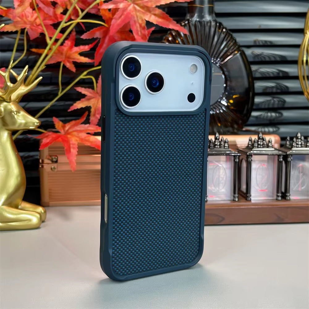 Premium iPhone Case — Magnetic Shockproof Clear PC Cover with Aluminum Alloy Rimless Frame, 360° Stand and Camera-Screen Protection