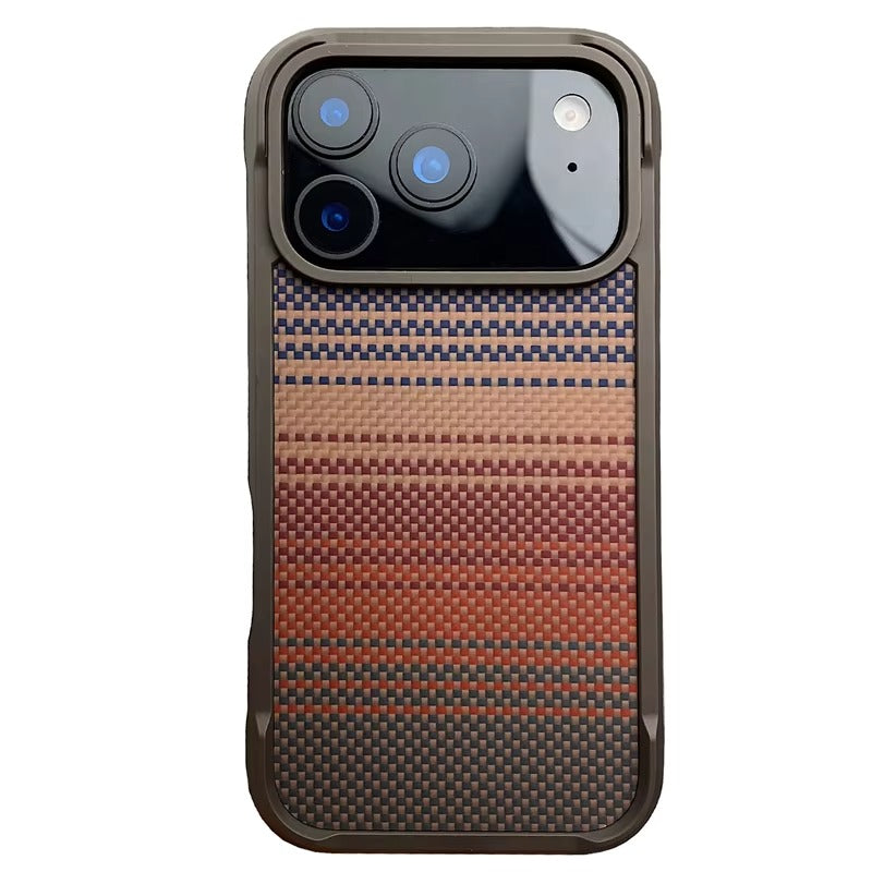 Premium iPhone Case — Magnetic Shockproof Clear PC Cover with Aluminum Alloy Rimless Frame, 360° Stand and Camera-Screen Protection