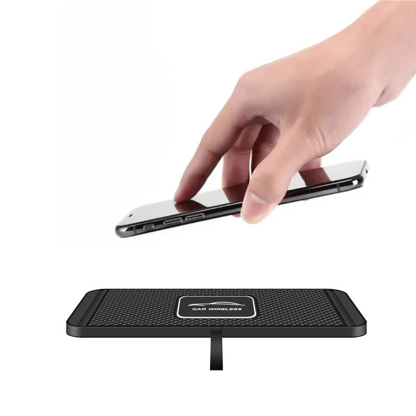 Rugged Wireless Car Charging Pad Stand, 120W Fast-Charge Silicone Dock for Smartphones with Non-Slip Dashboard Design