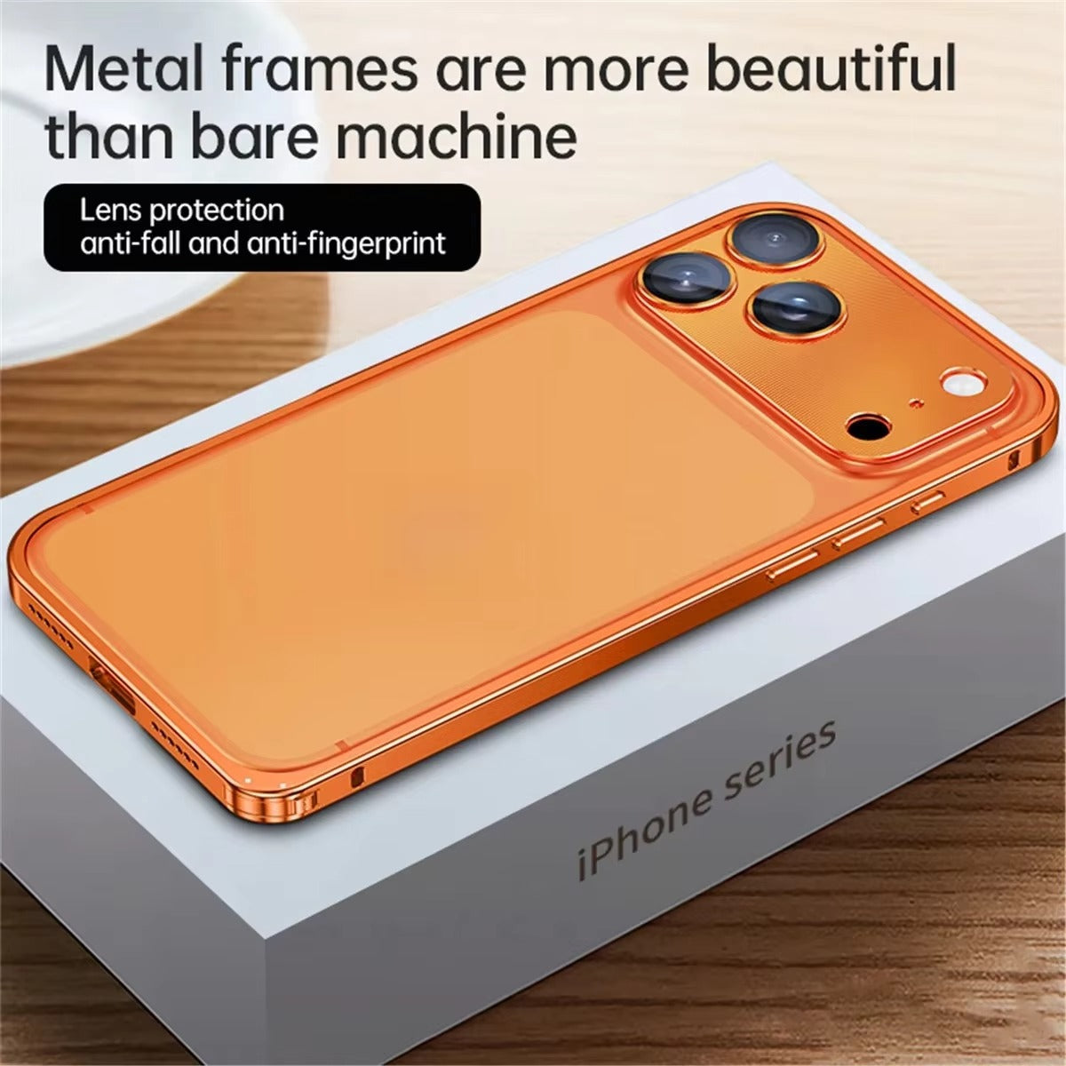 Rugged iPhone Case — Aluminum Alloy Frame Cover with Metal Lens Glass Protection, Heat-Dissipation Design and Durable Shockproof Build