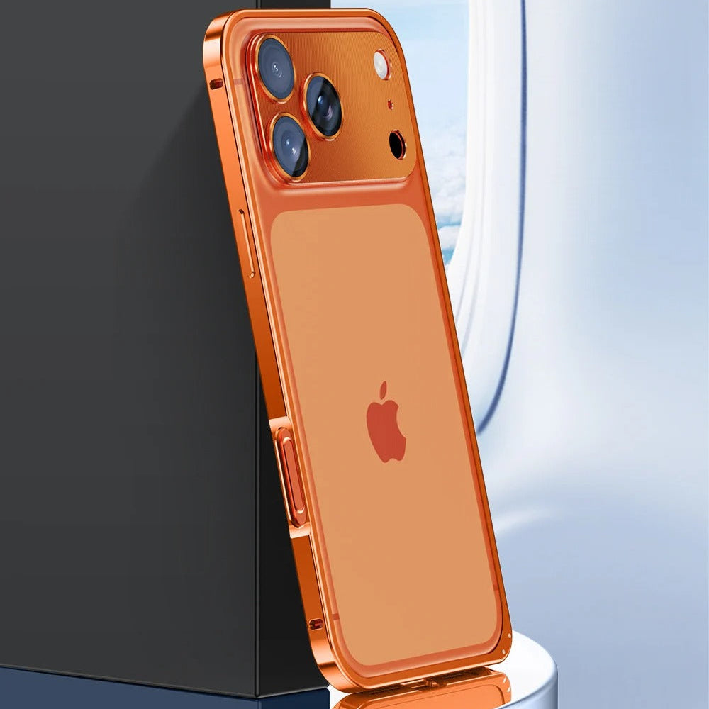 Rugged iPhone Case — Aluminum Alloy Frame Cover with Metal Lens Glass Protection, Heat-Dissipation Design and Durable Shockproof Build