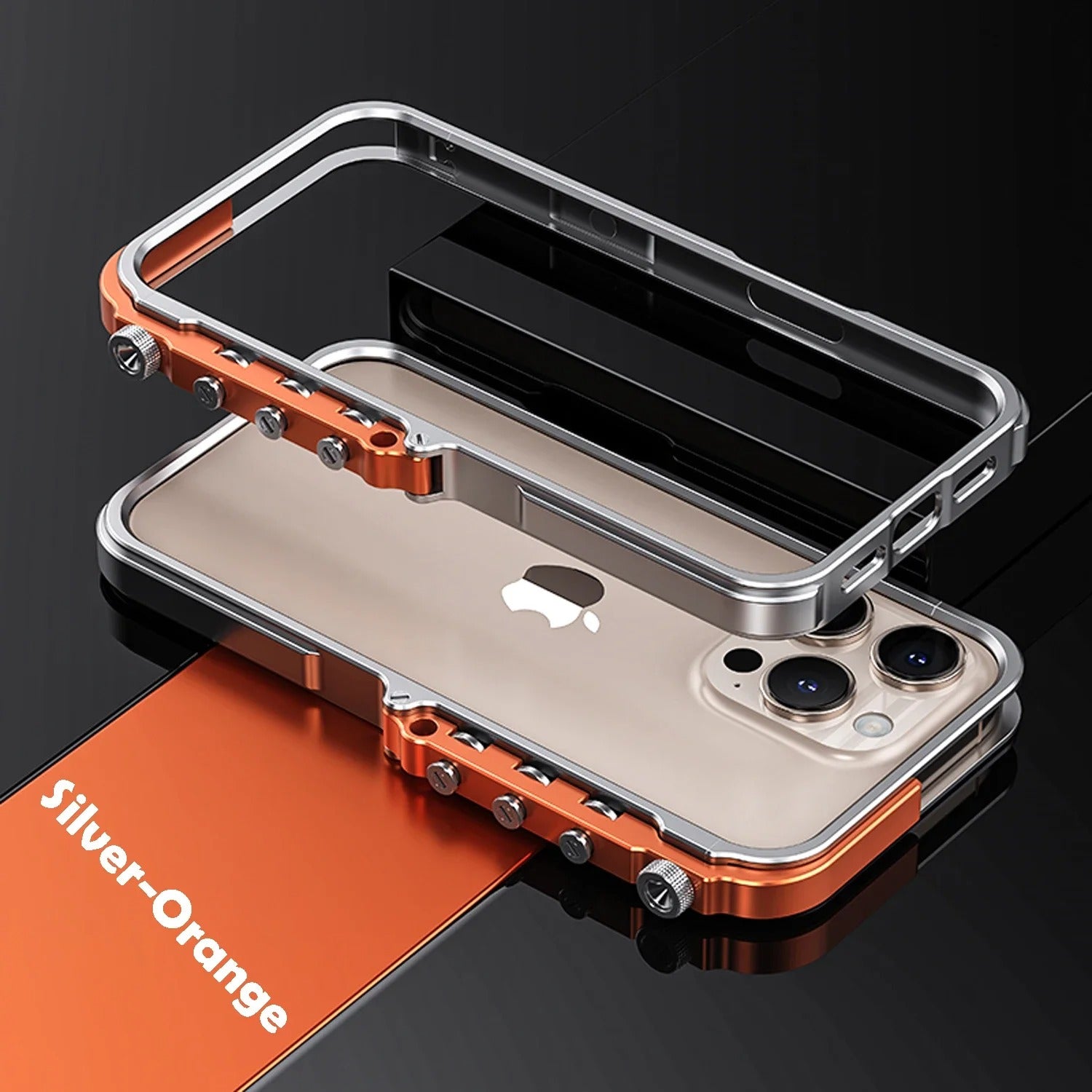 Rugged iPhone Case — Full-Metal Mechanical Mecha Cover with Military-Grade Shockproof Aluminum Design, Lightweight Drop-Proof Protection and Lanyard Support