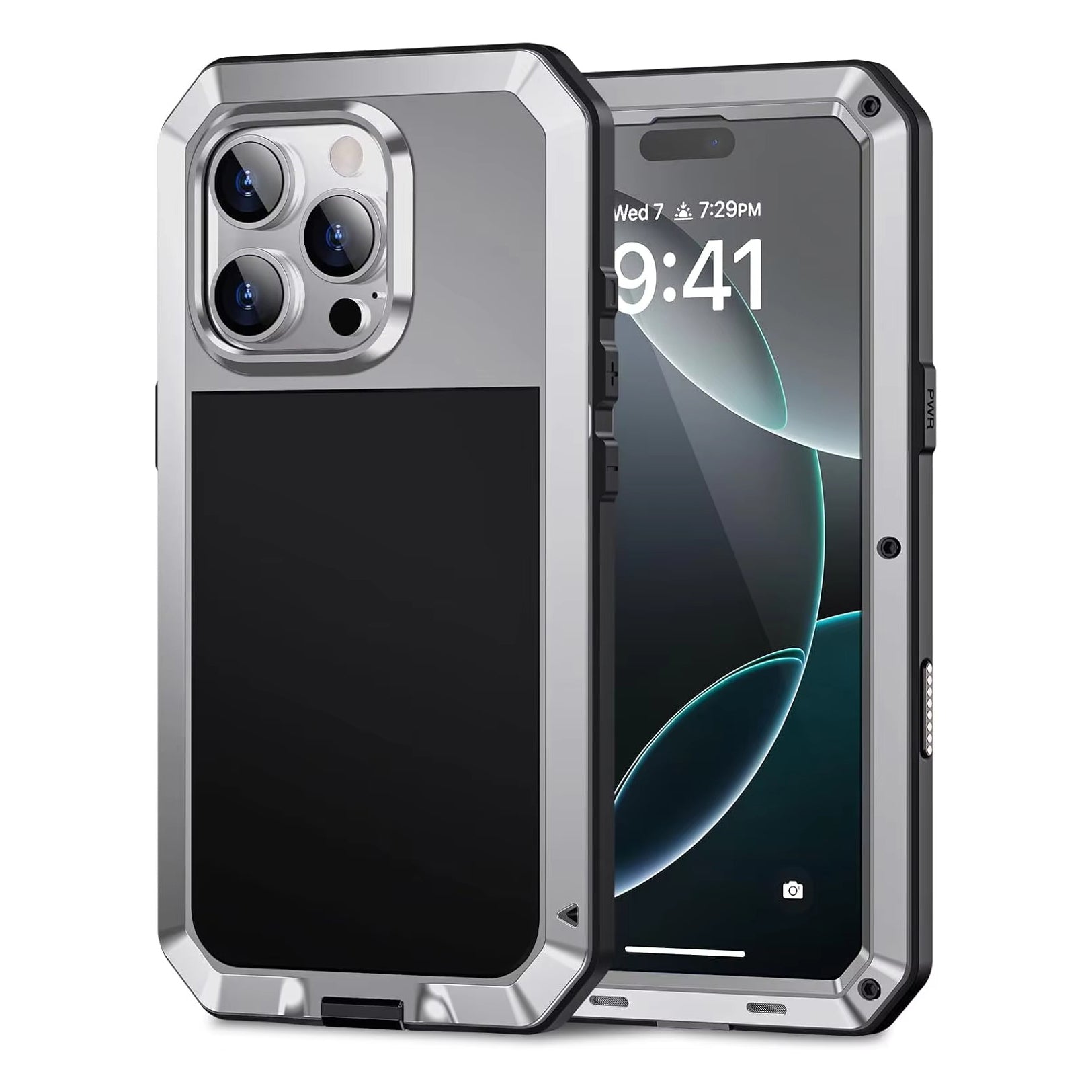 Rugged iPhone Case — Heavy-Duty Aluminum Armor Cover with Dual-Layer Metal + TPU Protection, Water-Resistant Dustproof Design and Shockproof Impact Truss