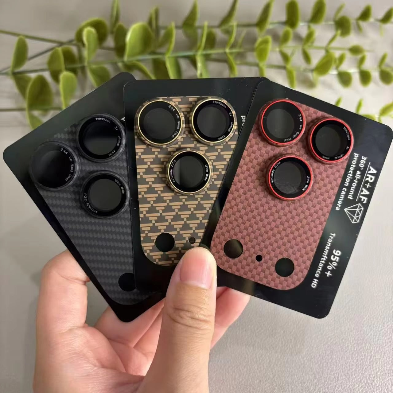 Rugged iPhone Kevlar Carbon Fiber Camera Lens Protector, Full-Cover Glass Shield with Precision Fit, Scratch Resistance & Impact Protection