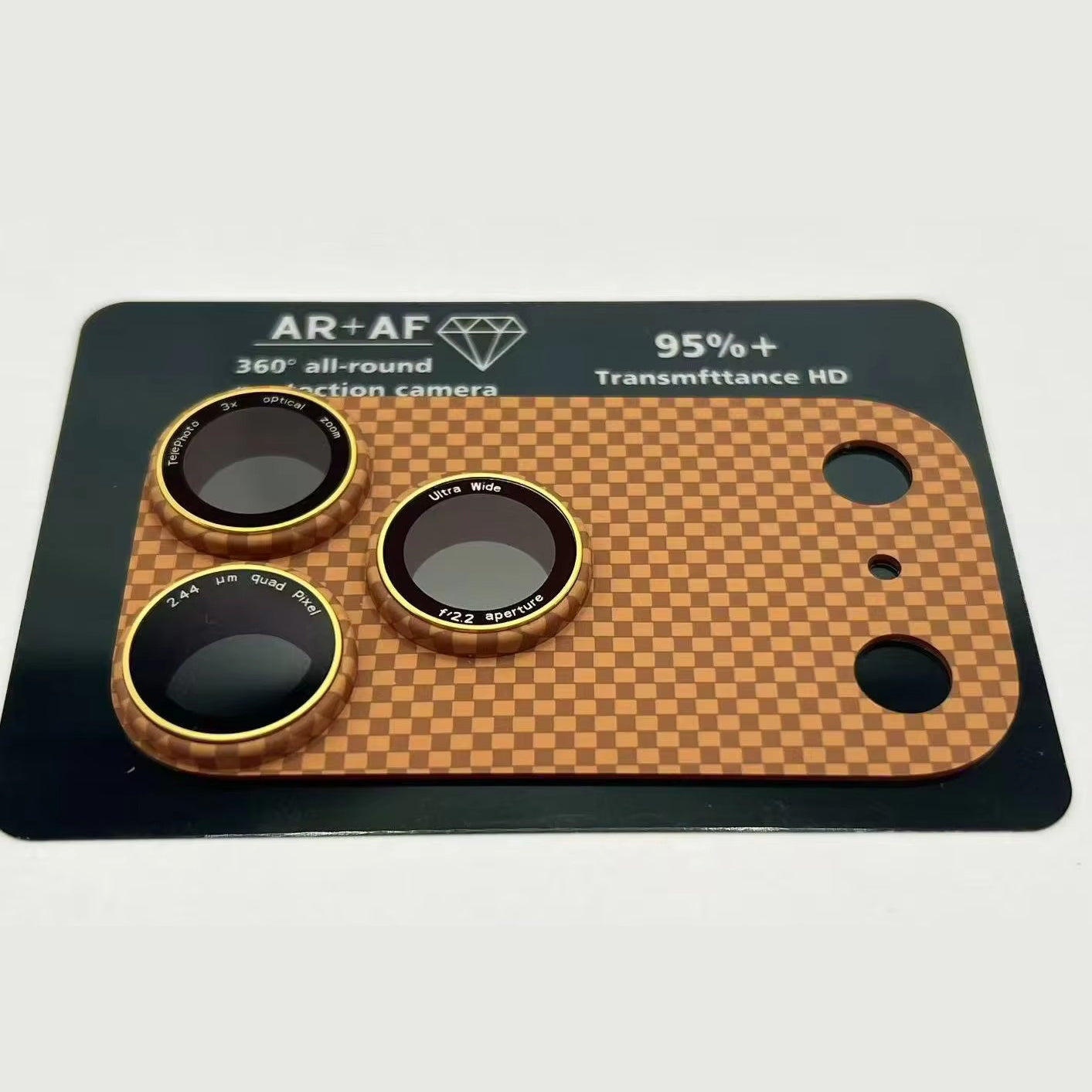 Rugged iPhone Kevlar Carbon Fiber Camera Lens Protector, Full-Cover Glass Shield with Precision Fit, Scratch Resistance & Impact Protection