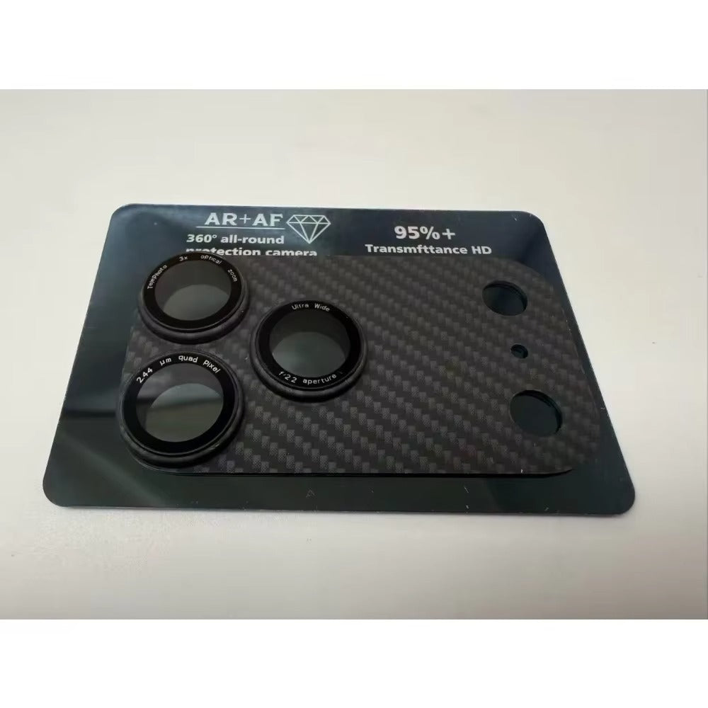 Rugged iPhone Kevlar Carbon Fiber Camera Lens Protector, Full-Cover Glass Shield with Precision Fit, Scratch Resistance & Impact Protection