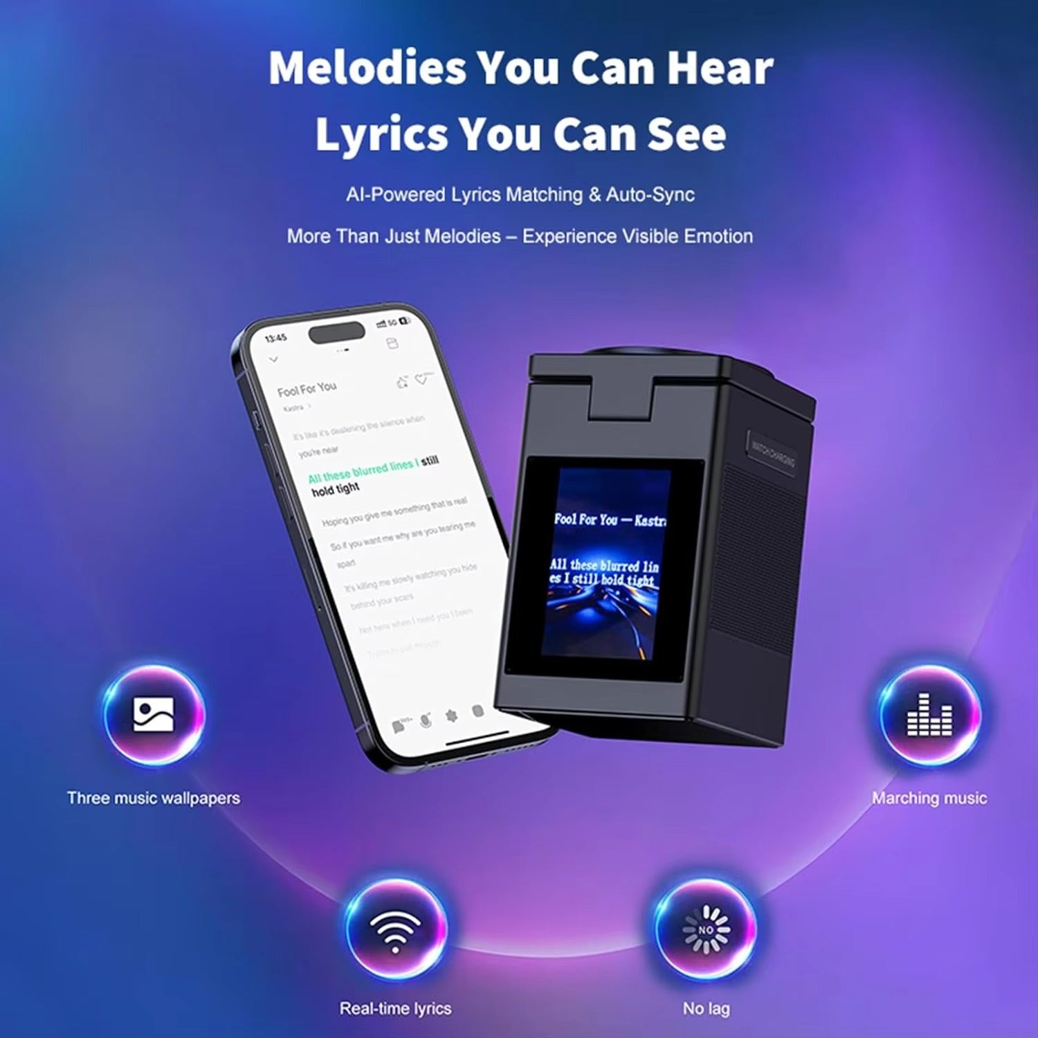 Premium iPhone Magnetic Wireless Charging Station, 15W Fast-Charge Stand with LED Display, Bluetooth Speaker & Alarm Clock