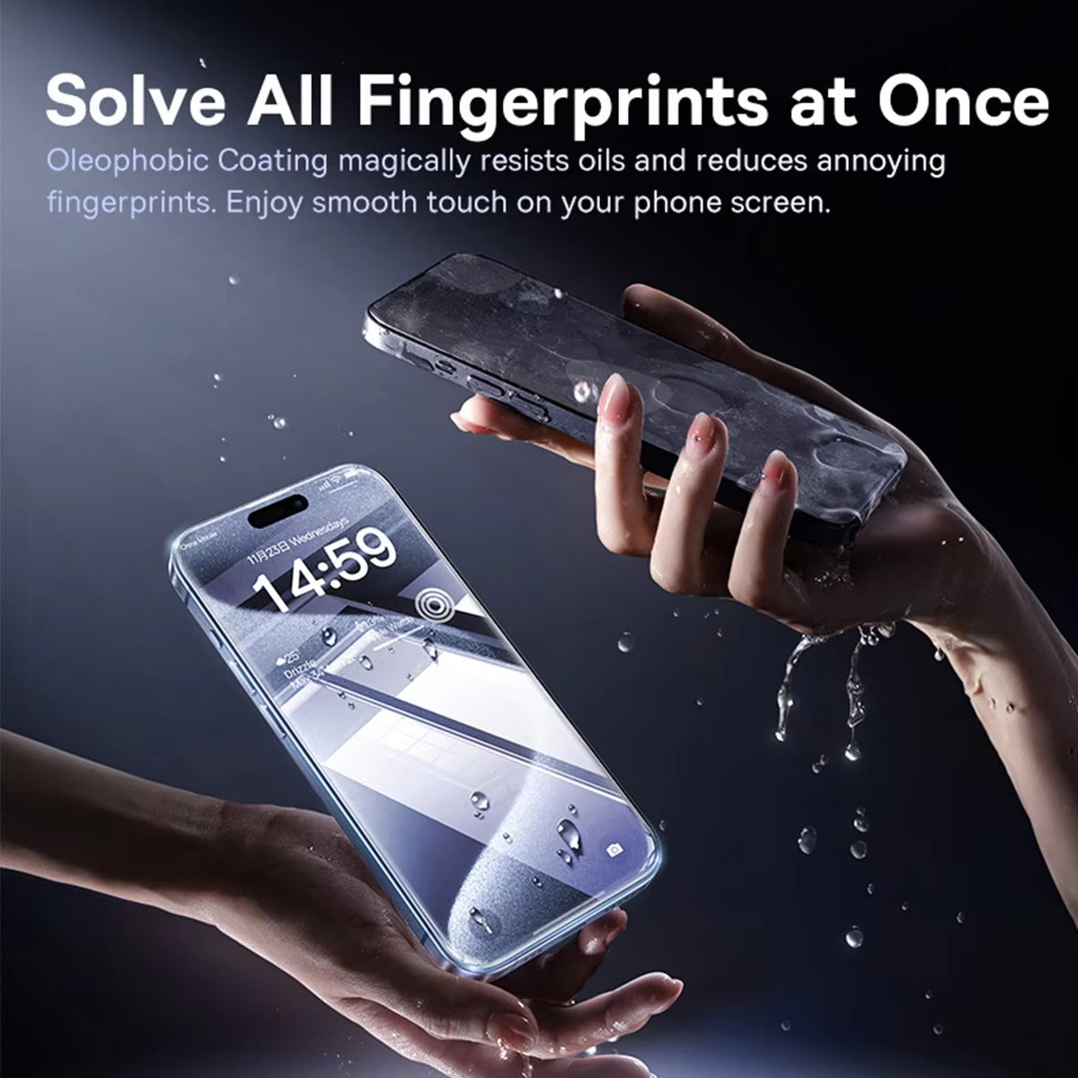 Ultra-Slim iPhone Anti-Peeping Screen Protector – Clear Edge Privacy Tempered Glass with Discreet Viewing Protection, Smooth Touch & Scratch Resistance