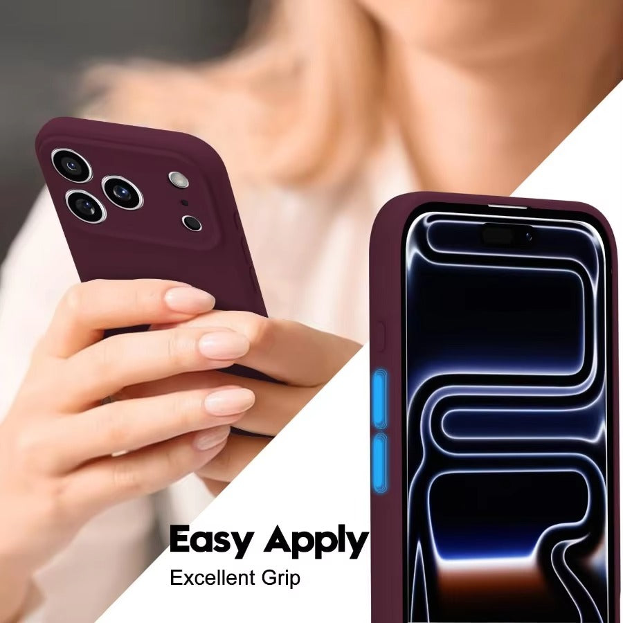 Ultra-Slim iPhone Case — Soft Silicone Gel Cover with Minimalist Matte TPU Design, Ultra-Thin Shockproof Protection, Plain Cute Girly Aesthetic