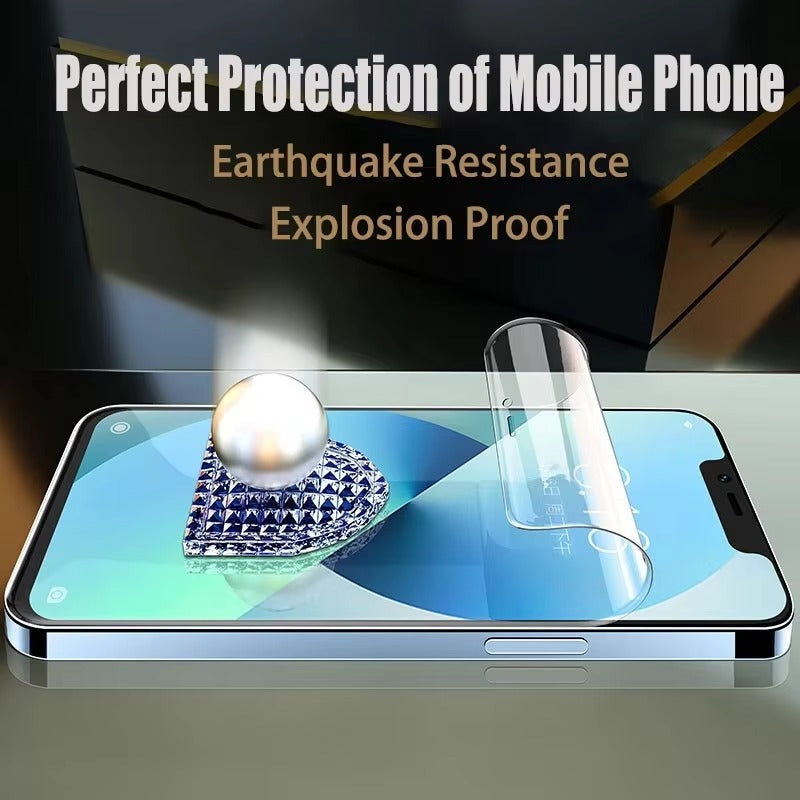 Ultra-Slim iPhone Hydrogel Screen Protector – Flexible Full Cover Protective Film with Smooth Touch Feel, Scratch Resistance & Impact-Absorbing Display Protection