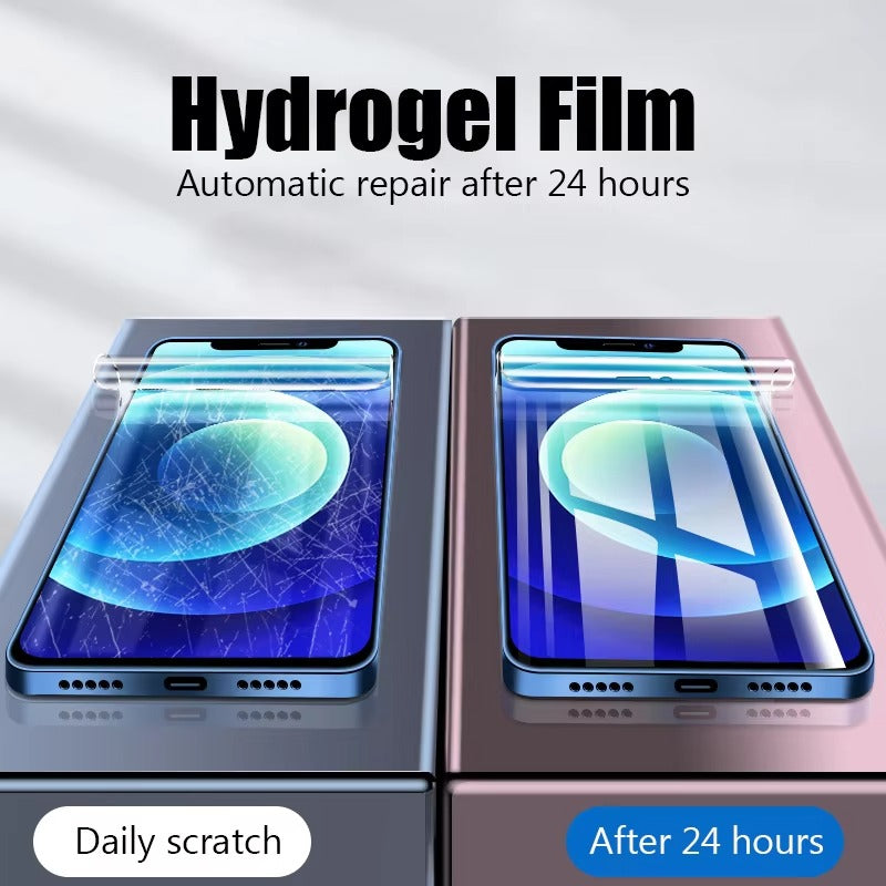 Ultra-Slim iPhone Hydrogel Screen Protector – Flexible Full Cover Protective Film with Smooth Touch Feel, Scratch Resistance & Impact-Absorbing Display Protection