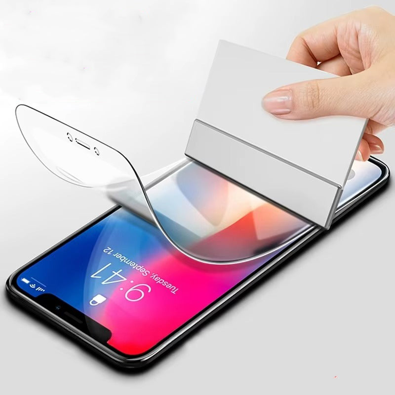 Ultra-Slim iPhone Hydrogel Screen Protector – Flexible Full Cover Protective Film with Smooth Touch Feel, Scratch Resistance & Impact-Absorbing Display Protection