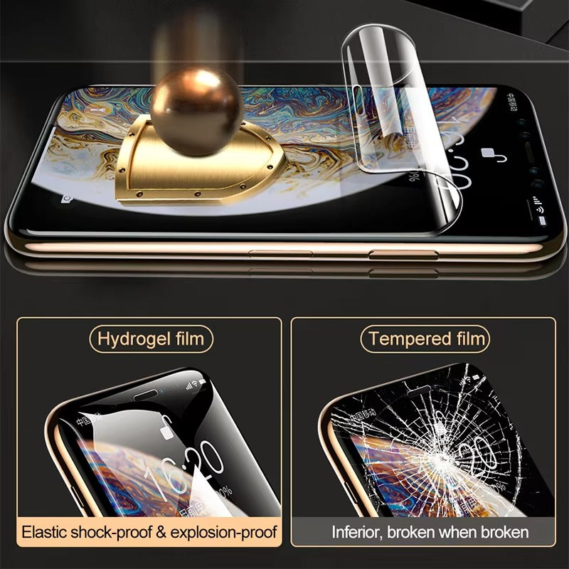 Ultra-Slim iPhone Hydrogel Screen Protector – Flexible Full Cover Protective Film with Smooth Touch Feel, Scratch Resistance & Impact-Absorbing Display Protection