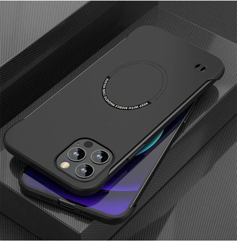 Ultra-Thin iPhone Case — MagSafe Compatible Magnetic Wireless-Charging, Shockproof Hard PC Cover, Anti-Fingerprint, Non-Slip, Lightweight Design