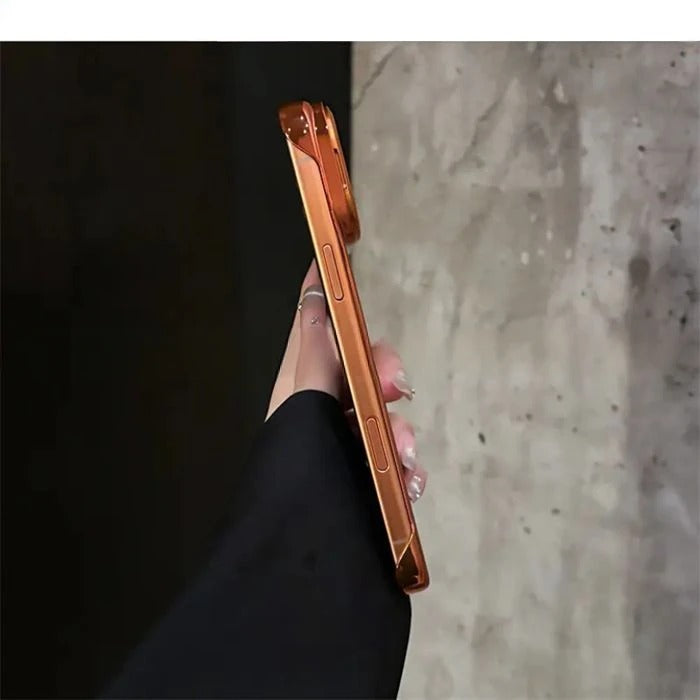 Ultra-Thin iPhone Case — Transparent Frameless Half-Wrapped Cover with Bracket, Shockproof, Anti-Fingerprint, Anti-Scratch Matte Finish