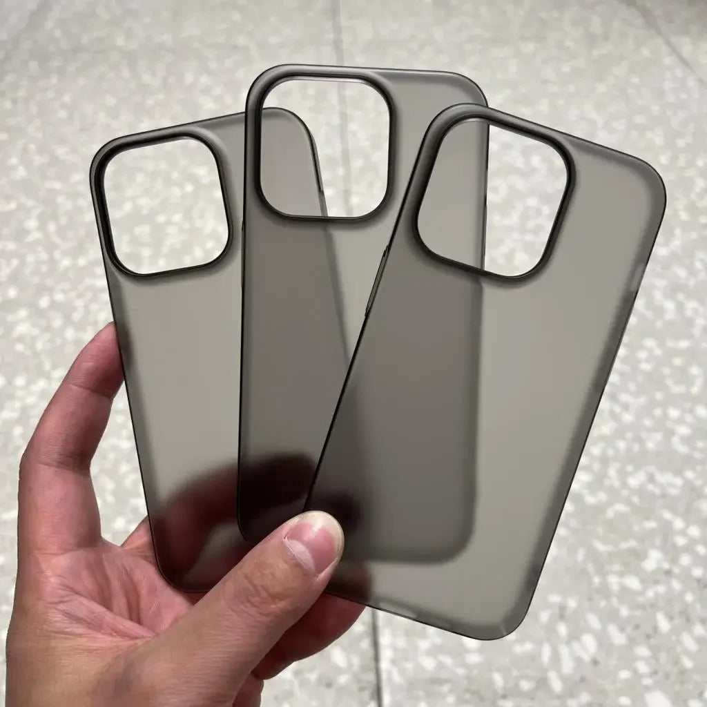 Ultra-Thin iPhone Matte Translucent Case — Silky Skin Slim Hard Cover, Lightweight Shockproof Design, Anti-Fingerprint Scratch-Resistant Clear Finish