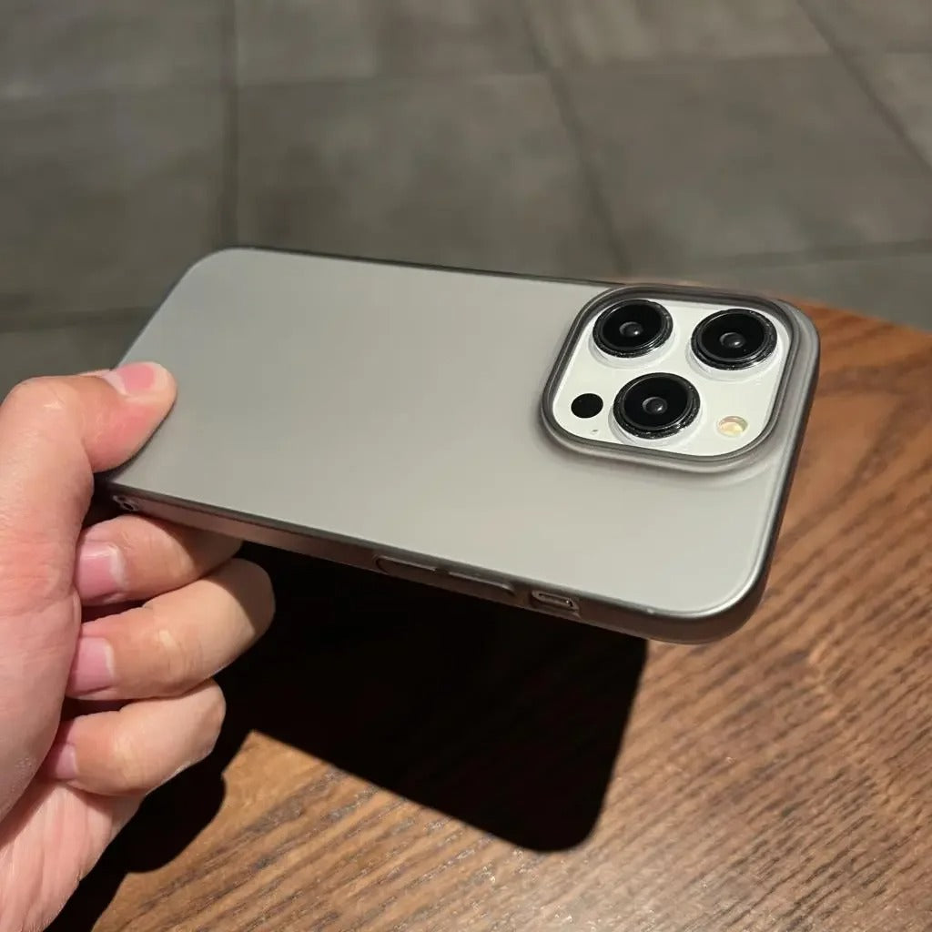 Ultra-Thin iPhone Matte Translucent Case — Silky Skin Slim Hard Cover, Lightweight Shockproof Design, Anti-Fingerprint Scratch-Resistant Clear Finish