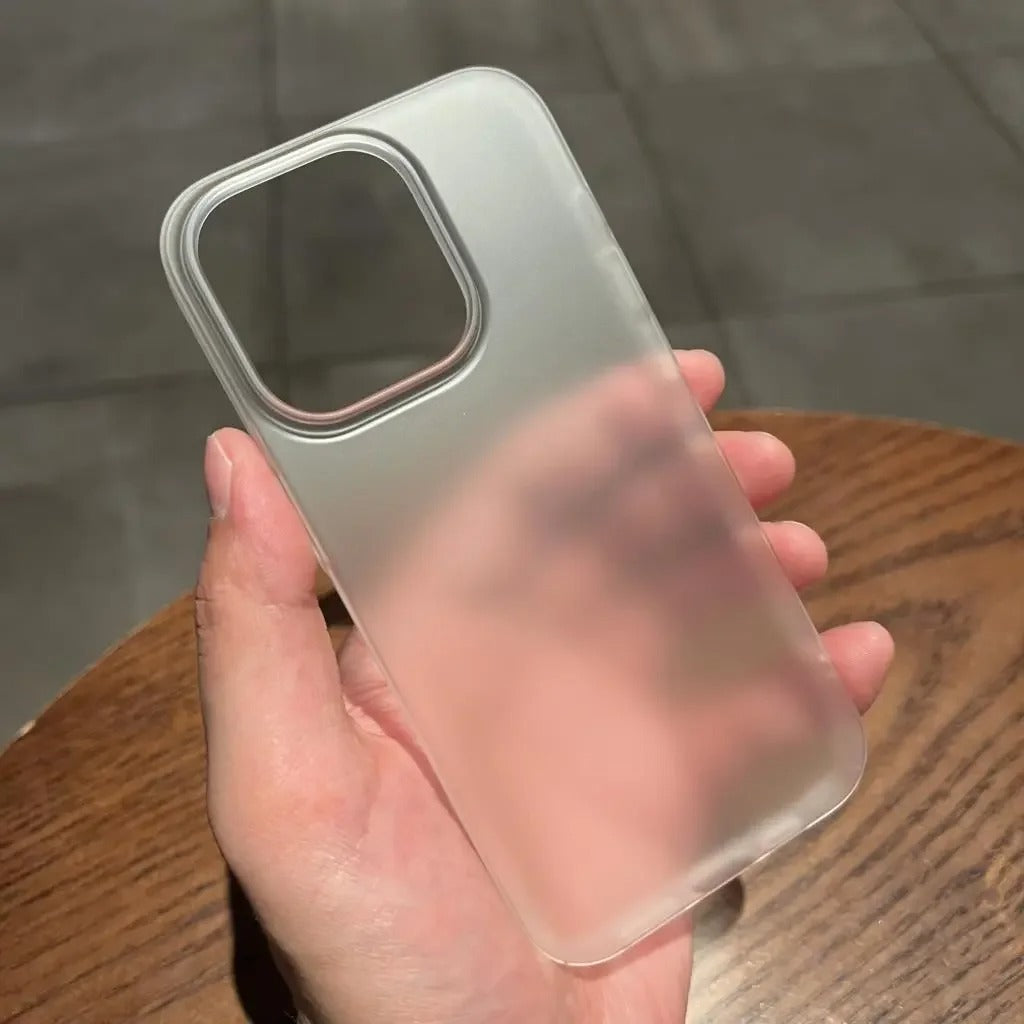 Ultra-Thin iPhone Matte Translucent Case — Silky Skin Slim Hard Cover, Lightweight Shockproof Design, Anti-Fingerprint Scratch-Resistant Clear Finish
